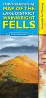 Topografická mapa Lake District Wainwright Fells - Topographical Map of the Lake District Wainwright Fells