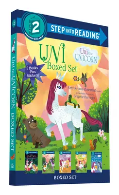 Uni the Unicorn Step Into Reading Boxed Set (Sada pro krok ke čtení): Uni přináší jaro; Uni poprvé přespává; Uni jde do školy; Uni peče dort; Uni a dokonalý preso - Uni the Unicorn Step Into Reading Boxed Set: Uni Brings Spring; Uni's First Sleepover; Uni Goes to School; Uni Bakes a Cake; Uni and the Perfect Prese