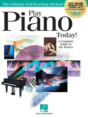 Hrajte na klavír ještě dnes! Balíček vše v jednom pro začátečníky: Obsahuje knihu 1, knihu 2, audio a video. - Play Piano Today! All-In-One Beginner's Pack: Includes Book 1, Book 2, Audio & Video