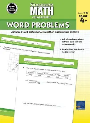 Singapurské matematické úlohy, 4.-6. třída - Singapore Math Challenge Word Problems, Grades 4 - 6