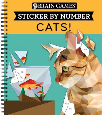 Hry na mozek - Samolepky podle čísel: Kočky! (28 obrázků k nalepení) - Brain Games - Sticker by Number: Cats! (28 Images to Sticker)