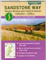 Mapa cyklotrasy Sandstone Way - Northumberland - mezi Berwickem Upon Tweed a Hexhamem - Sandstone Way Cycle Route Map - Northumberland - Between Berwick Upon Tweed and Hexham