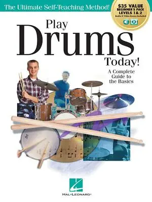 Hrajte na bicí ještě dnes! Balíček pro začátečníky All-In-One: Obsahuje knihu 1, knihu 2, audio a video. - Play Drums Today! All-In-One Beginner's Pack: Includes Book 1, Book 2, Audio & Video