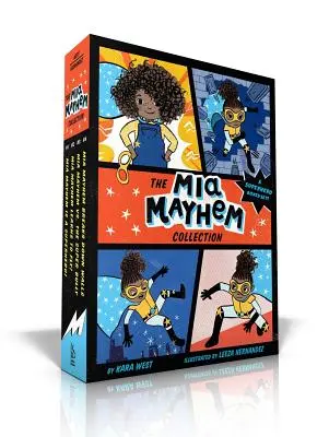 Kolekce Mia Mayhem: Mia Mayhem je superhrdinka!; Mia Mayhem se učí létat!; Mia Mayhem vs. superšikana; Mia Mayhem boří zdi! - The Mia Mayhem Collection: Mia Mayhem Is a Superhero!; Mia Mayhem Learns to Fly!; Mia Mayhem vs. the Super Bully; Mia Mayhem Breaks Down Walls