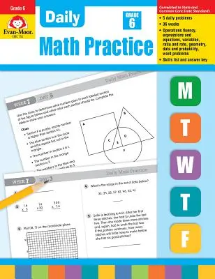 Denní procvičování matematiky, 6. třída - Daily Math Practice, Grade 6