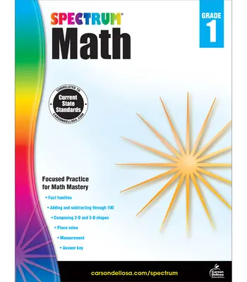 Pracovní sešit matematiky Spektrum, 1. třída - Spectrum Math Workbook, Grade 1