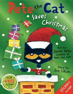 Kocour Pete zachraňuje Vánoce: Včetně samolepek! - Pete the Cat Saves Christmas: Includes Sticker Sheet!