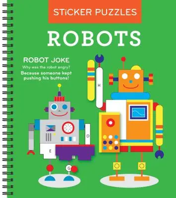 Hry na mozek - Samolepky podle písmen: (samolepkové hádanky - kniha aktivit pro děti) - Brain Games - Sticker by Letter: Robots (Sticker Puzzles - Kids Activity Book)