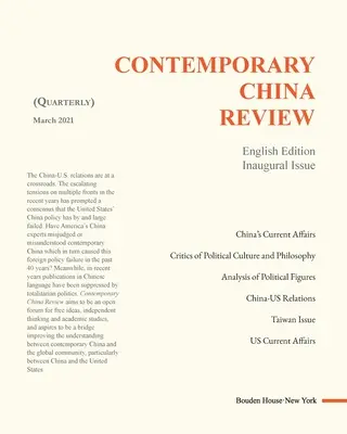 Contemporary China Review (čtvrtletník) 2021 číslo 1 - Contemporary China Review (Quarterly Journal) 2021 Issue 1