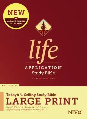 NIV Life Application Study Bible, třetí vydání, velký tisk (červené písmo, tvrdá vazba) - NIV Life Application Study Bible, Third Edition, Large Print (Red Letter, Hardcover)