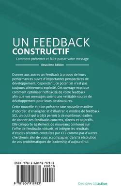 Zpětná vazba, která funguje: Jak vytvořit a předat své poselství, druhé vydání (francouzsky) - Feedback That Works: How to Build and Deliver Your Message, Second Edition (French)