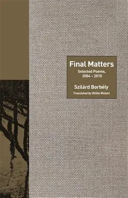 Závěrečné záležitosti: Vybrané básně, 2004-2010 - Final Matters: Selected Poems, 2004-2010