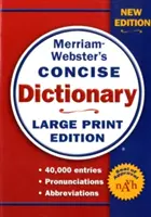 Merriam-Webster's Concise Dictionary, vydání s velkým výtiskem - Merriam-Webster's Concise Dictionary, Large Print Edition