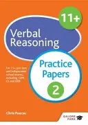 11+ Verbal Reasoning Practice Papers 2 - Pro zkoušky 11+, pretesty a nezávislé školní zkoušky včetně CEM, GL a ISEB - 11+ Verbal Reasoning Practice Papers 2 - For 11+, pre-test and independent school exams including CEM, GL and ISEB
