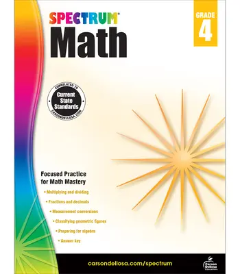 Cvičebnice matematiky Spektrum, 4. třída - Spectrum Math Workbook, Grade 4