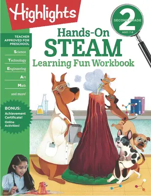 Druhá třída Praktický pracovní sešit Zábavné učení s párou - Second Grade Hands-On Steam Learning Fun Workbook