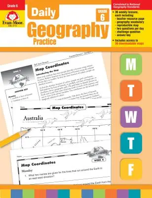 Denní procvičování zeměpisu: Grade 6 [s průhlednými fóliemi] - Daily Geography Practice: Grade 6 [With Transparencies]
