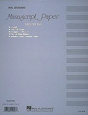 Rukopisný papír (Deluxe Pad)(modrý obal) - Manuscript Paper (Deluxe Pad)(Blue Cover)