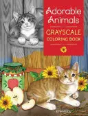 Rozkošná zvířata Omalovánky ve stupních šedi - Adorable Animals Grayscale Coloring Book
