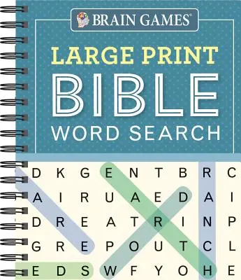 Hry na mozek - Hledání slov z Bible ve velkém formátu (modrá) - Brain Games - Large Print Bible Word Search (Blue)