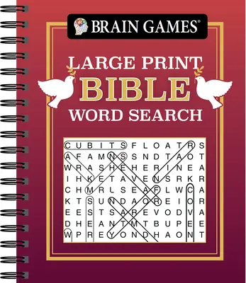 Hry na mozek - Hledání slov v Bibli ve velkém formátu (červená) - Brain Games - Large Print Bible Word Search (Red)