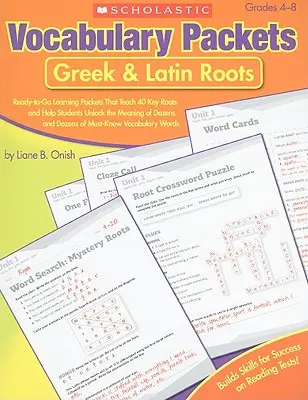 Balíčky slovní zásoby: Řecké a latinské kořeny - Vocabulary Packets: Greek & Latin Roots