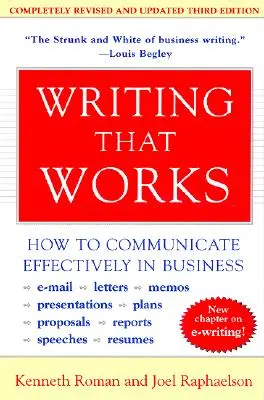 Psaní, které funguje, 3. vydání: Jak efektivně komunikovat v podnikání - Writing That Works, 3rd Edition: How to Communicate Effectively in Business