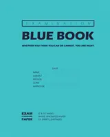 Modrý sešit na zkoušky, široká linka, 12 listů (24 stran), prázdný linkovaný sešit (královská modř) - Examination Blue Book, Wide Ruled, 12 Sheets (24 Pages), Blank Lined, Write-in Booklet (Royal Blue)