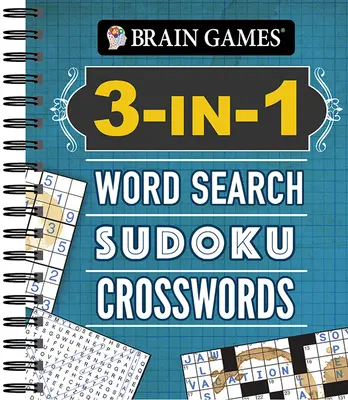 Hry na mozek - 3 v 1: hledání slov, sudoku, křížovky - Brain Games - 3-In-1: Word Search, Sudoku, Crosswords