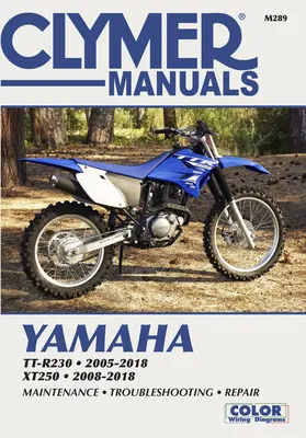 Yamaha Tt-R230 2005-2018, Xt250 2008-2018: Údržba, odstraňování závad, opravy - Yamaha Tt-R230 2005-2018, Xt250 2008-2018: Maintenance, Troubleshooting, Repair
