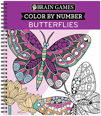 Hry na mozek - Vybarvuj podle čísel: Motýli - Brain Games - Color by Number: Butterflies