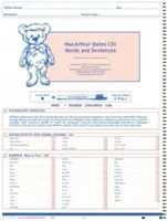 Macarthur-Bates Communicative Development Inventories (CDI) Words and Sentences, Ncs Scannable, angličtina - Macarthur-Bates Communicative Development Inventories (CDI) Words and Sentences, Ncs Scannable, English