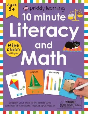 Pracovní sešit Wipe Clean: s perem]: desetiminutové čtení, psaní a matematika - Wipe Clean Workbook: 10 Minute Reading, Writing, and Math [With Pen]