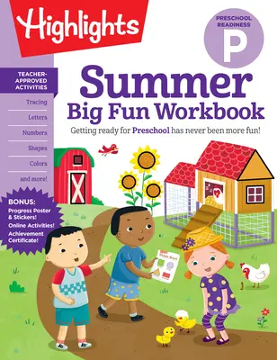 Letní velká zábava Pracovní sešit Předškolní připravenost - Summer Big Fun Workbook Preschool Readiness
