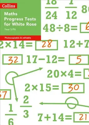 Collins Testy a hodnocení - Progresové testy z matematiky pro 5./6. ročník pro White Rose - Collins Tests & Assessment - Year 5/P6 Maths Progress Tests for White Rose
