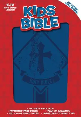 Bible KJV pro děti, královská modř Leathertouch - KJV Kids Bible, Royal Blue Leathertouch
