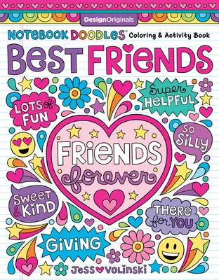 Sešitové čmáranice Nejlepší přátelé: Zápisník s omalovánkami a aktivitami - Notebook Doodles Best Friends: Coloring & Activity Book