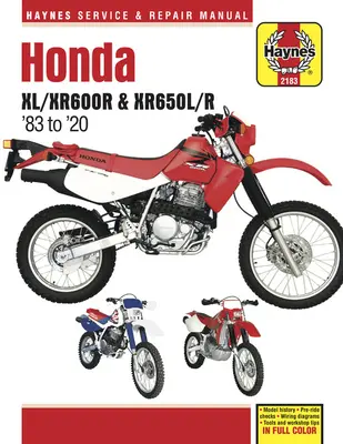 Honda XL/Xr600r & Xr650l/R '83 až '20: - Historie modelu - Kontroly před jízdou - Schémata zapojení - Nářadí a tipy pro dílnu - Honda XL/Xr600r & Xr650l/R '83 to '20: - Model History - Pre-Ride Checks - Wiring Diagrams - Tools and Workshop Tips