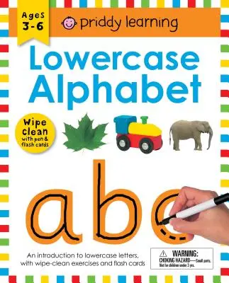 Pracovní sešit Wipe Clean: (Přiložená spirálová vazba): Věk: 3-6 let; s perem a kartičkami pro zápis do paměti - Wipe Clean Workbook: Lowercase Alphabet (Enclosed Spiral Binding): Ages 3-6; With Pen & Flash Cards