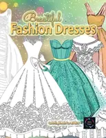 Krásné módní šaty omalovánky pro dospělé, krásné šaty omalovánky: Omalovánky s geometrickými vzory pro dospělé - Beautiful fashion dresses coloring book for adults, beautiful dresses coloring book: Geometric pattern coloring books for adults