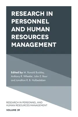 Výzkum v oblasti personálního řízení a řízení lidských zdrojů - Research in Personnel and Human Resources Management