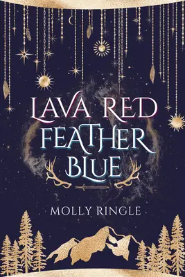 Láva Červené peří Modrá - Lava Red Feather Blue