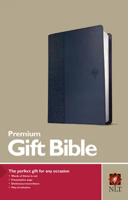 Prémiová dárková Bible NLT (červené písmo, kožená, modrá) - Premium Gift Bible NLT (Red Letter, Leatherlike, Blue)