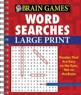 Hry na mozek - Hledání slov - velký tisk (červená) - Brain Games - Word Searches - Large Print (Red)