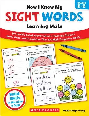Now I Know My Sight Words Learning Mats, Grades K-2 (Teď už znám svá slova) - Now I Know My Sight Words Learning Mats, Grades K-2