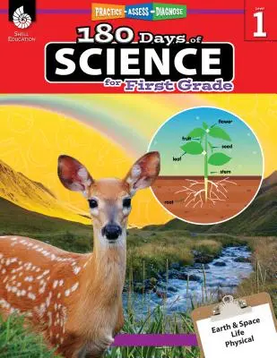 180 dní přírodovědy pro první třídu: Vycházejí z praktických poznatků, hodnotí a diagnostikují. - 180 Days of Science for First Grade: Practice, Assess, Diagnose