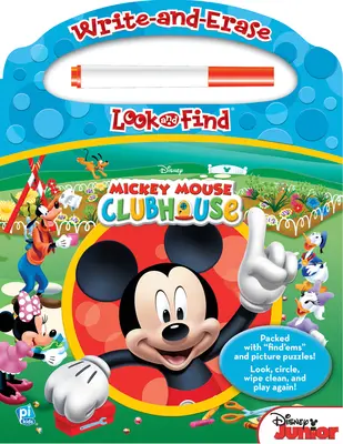 Disney - Mickey Mouse Clubhouse - tabulka pro psaní a mazání „Hledej a najdi“ [s fixem] - Disney - Mickey Mouse Clubhouse - Write-And-Erase Look and Find Wipe Clean Board [With Marker]