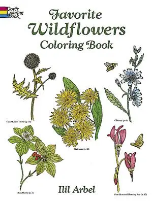 Oblíbené polní květiny Omalovánky - Favorite Wildflowers Coloring Book