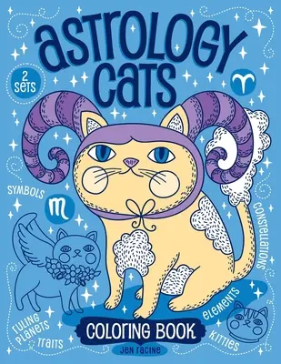 Astrologie Kočky Omalovánky - Astrology Cats Coloring Book