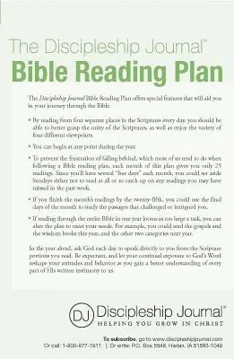 Biblický plán pro čtení učednického deníku: 25 balíčků - The Discipleship Journal Bible Reading Plan 25-Pack